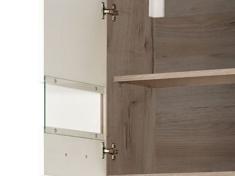 Cucina Bianco Marrone Rovere Con cassetto, Elettrodomestici non inclusi, Apertura Battente, Scorrevole - Garessio