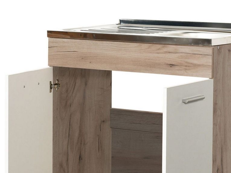 Cucina Bianco Marrone Rovere Elettrodomestici non inclusi - Taurano