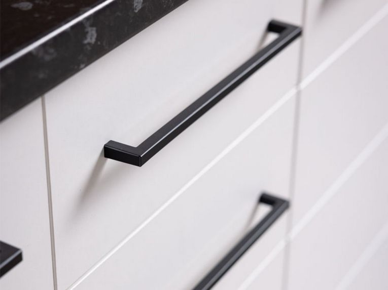 Cucina Bianco Nero Con cassetti, Elettrodomestici non inclusi, 10 Ante - Monale