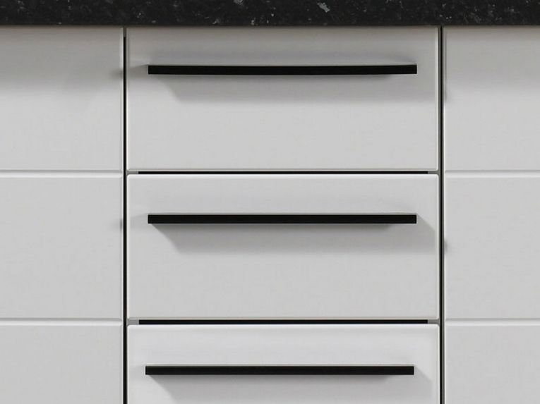 Cucina Bianco Nero Con cassetti, Elettrodomestici non inclusi, 10 Ante - Scerni