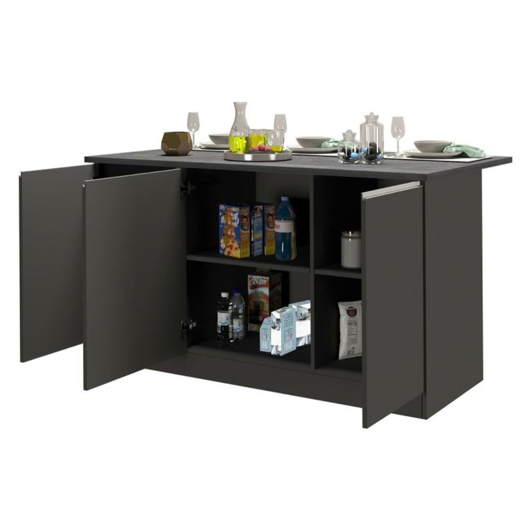 Cucina Grigio Ardesia Grigio Ardesia Con cassetti, Elettrodomestici non inclusi, Modulabile Made in Italy - Arlo