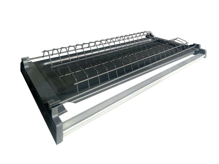 Cucina Grigio Ardesia Grigio Ardesia Con cassetti, Elettrodomestici non inclusi, Modulabile Made in Italy - Attiko