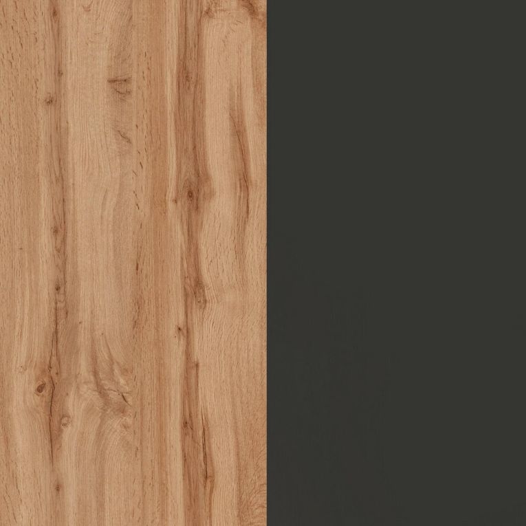 Cucina Grigio Ardesia Marrone Rovere Con cassetti, Elettrodomestici non inclusi, 7 Ante Made in Italy - Attimis