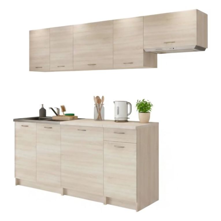 Cucina Marrone Rovere Modulabile Con cassetto, Elettrodomestici non inclusi - Urzulei