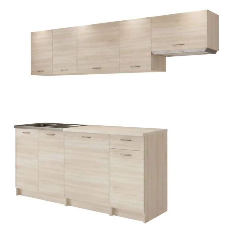 Cucina Marrone Rovere Modulabile Con cassetto, Elettrodomestici non inclusi - Urzulei