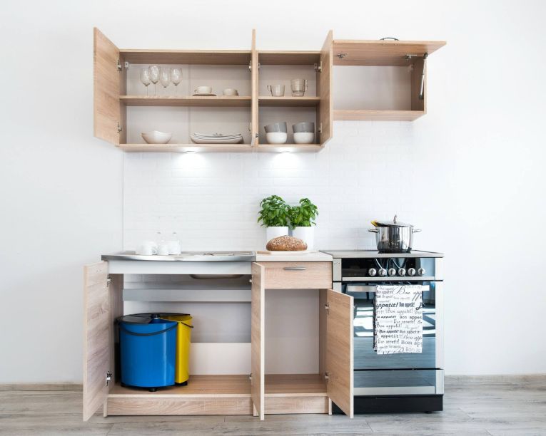 Cucina Marrone Rovere Modulabile un Cassetto, 3 Ripiani - Sora