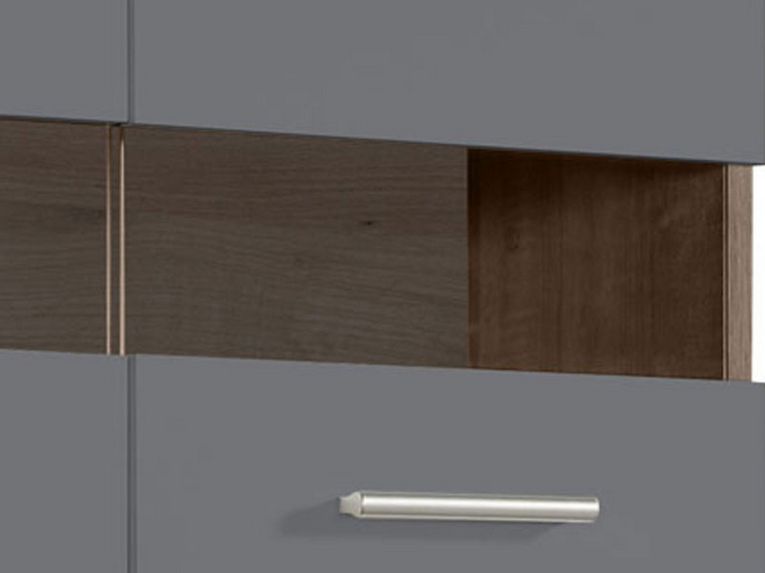 Cucina Nero Antracite Marrone Rovere Con cassetti, Elettrodomestici non inclusi, 3 Vani - Taurano
