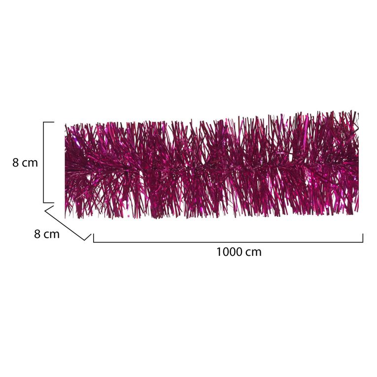 Decorazione da Natale Bill, 1000x8 h8 cm, Fuxia