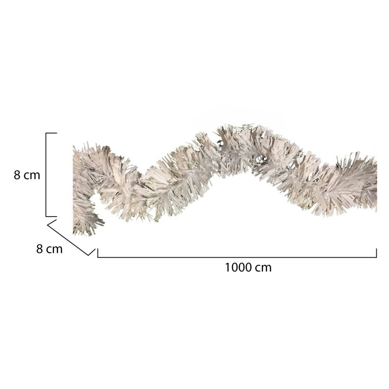 Decorazione da Natale Bonnie, 1000x8 h8 cm, Bianco