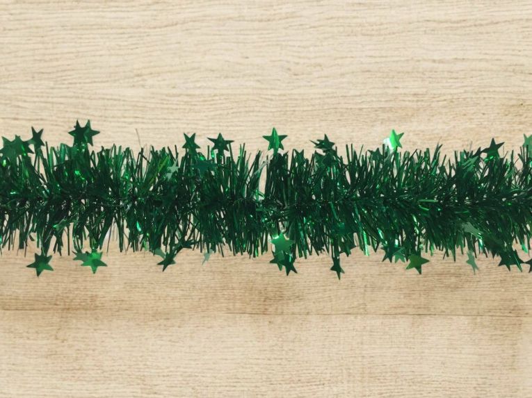 Decorazione da Natale Bossons, Addobbo natalizio, Ornamento da natale, Decorazione festiva, Made in Italy, 1000x8 h8 cm, Verde