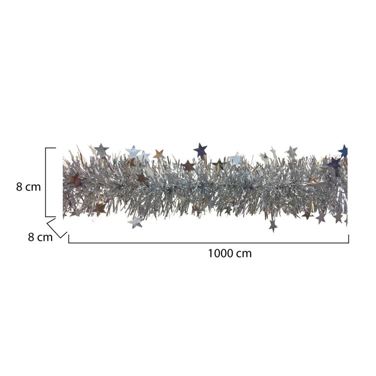 Decorazione da Natale Caloy, 1000x8 h8 cm, Argento