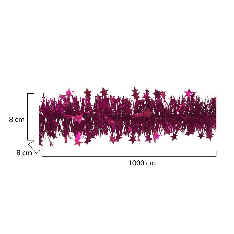 Decorazione da Natale Caloy, 1000x8 h8 cm, Fuxia