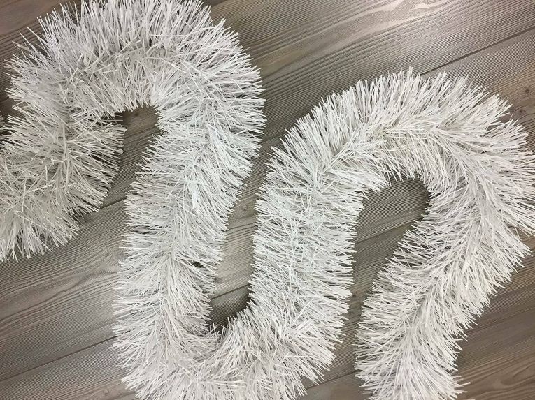 Decorazione da Natale Conching, 500x15 h15 cm, Bianco