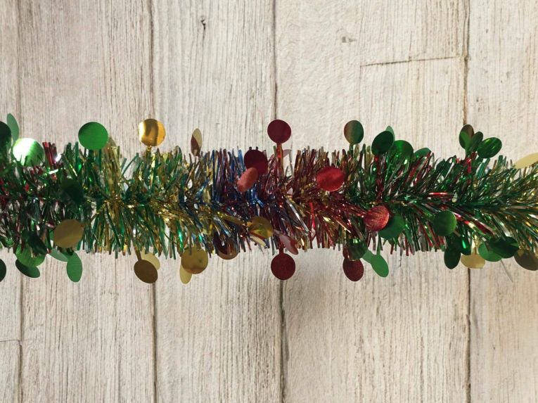 Decorazione da Natale Ferpècle, Addobbo natalizio, Ornamento da natale, Decorazione festiva, Made in Italy, 1000x8 h8 cm, Arcobaleno