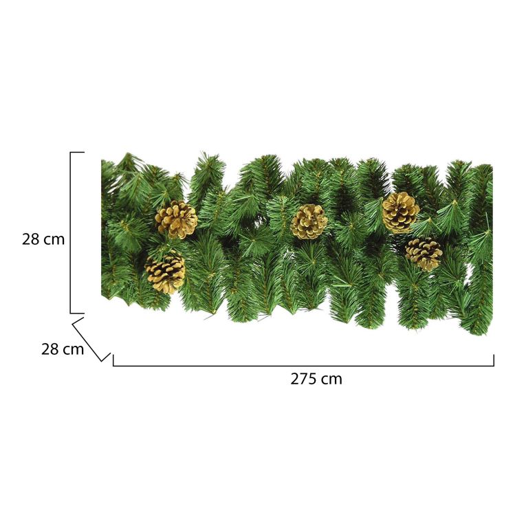 Decorazione da Natale Maarutha, 275x28 h28 cm, Verde