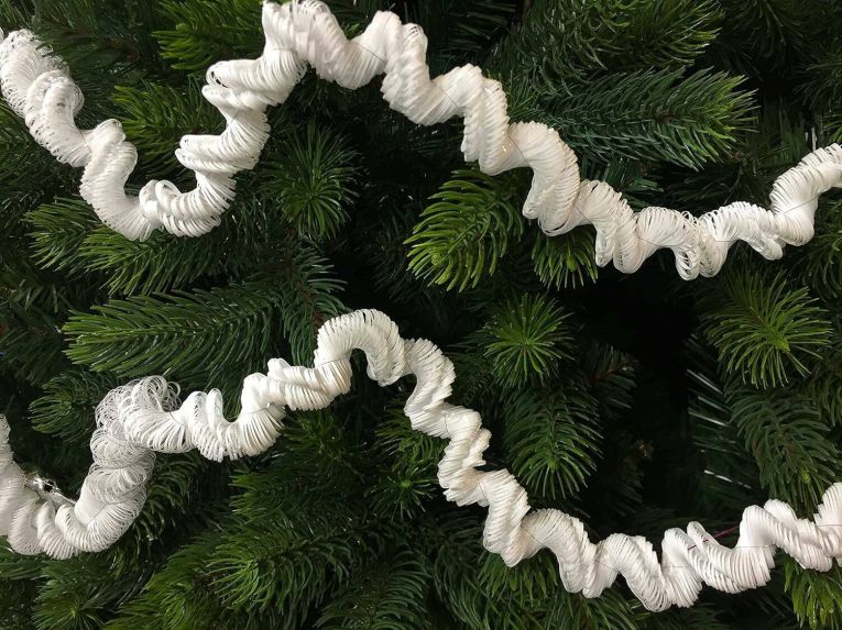 Decorazione da Natale Narda, 2000x7 h7 cm, Bianco