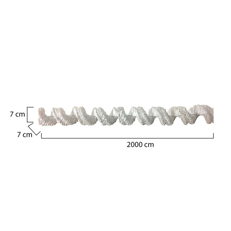 Decorazione da Natale Narda, 2000x7 h7 cm, Bianco