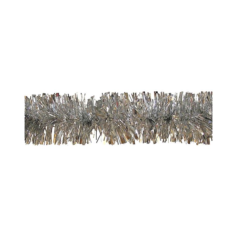 Decorazione da Natale Oberaar, Addobbo natalizio, Ornamento da natale, Decorazione festiva, Made in Italy, 1000x8 h8 cm, Argento