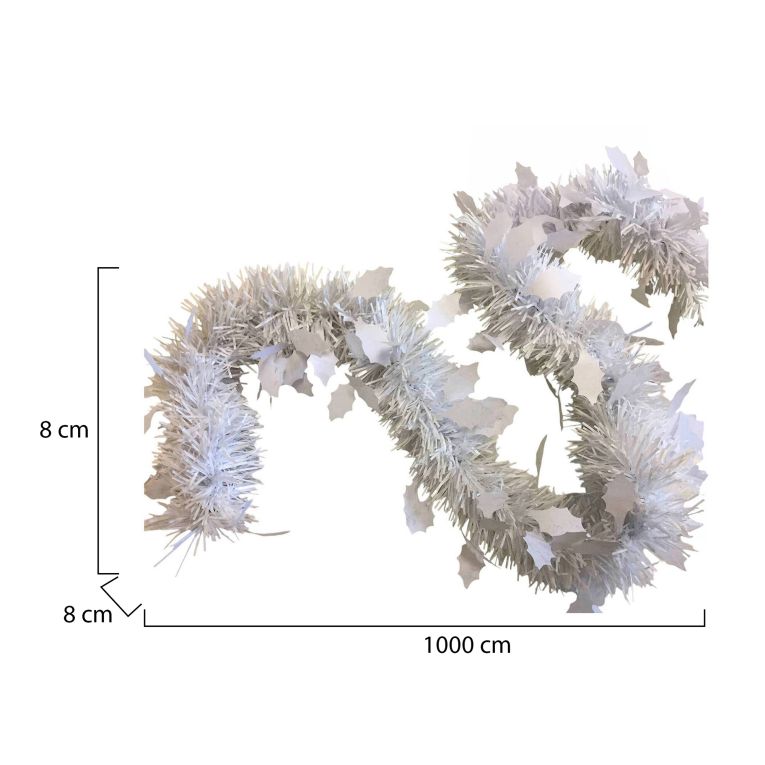 Decorazione da Natale Orlene, 1000x8 h8 cm, Bianco