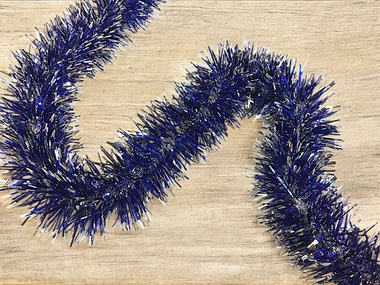 Decorazione da Natale Rolly, 1000x7 h7 cm, Blu e Argento