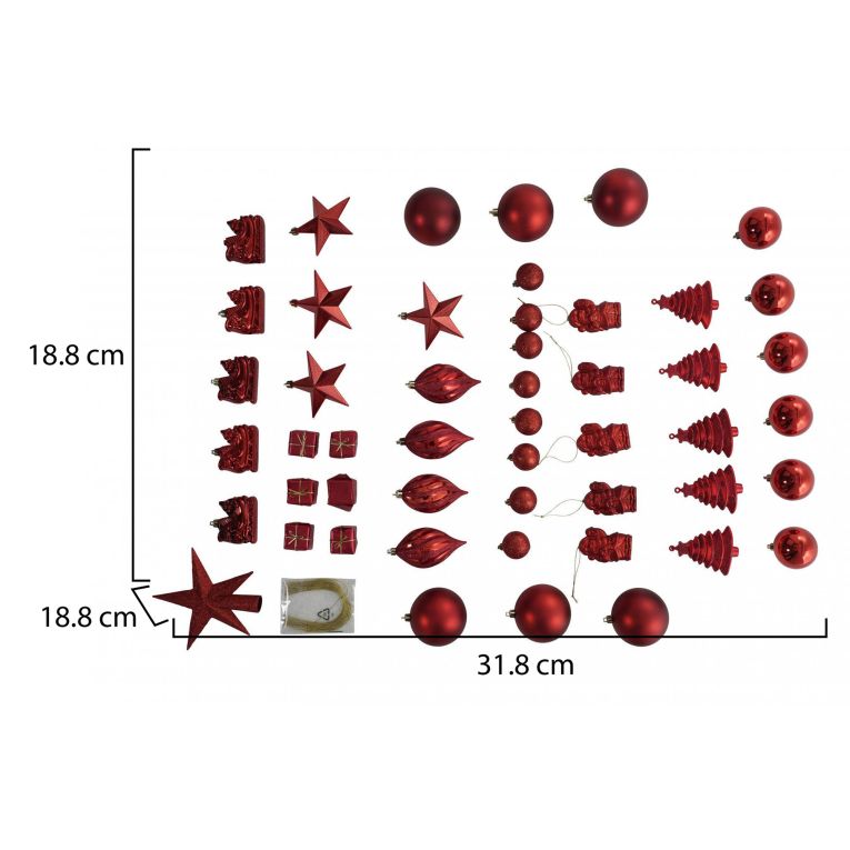 Decorazione da Natale Rosso, - Lupari