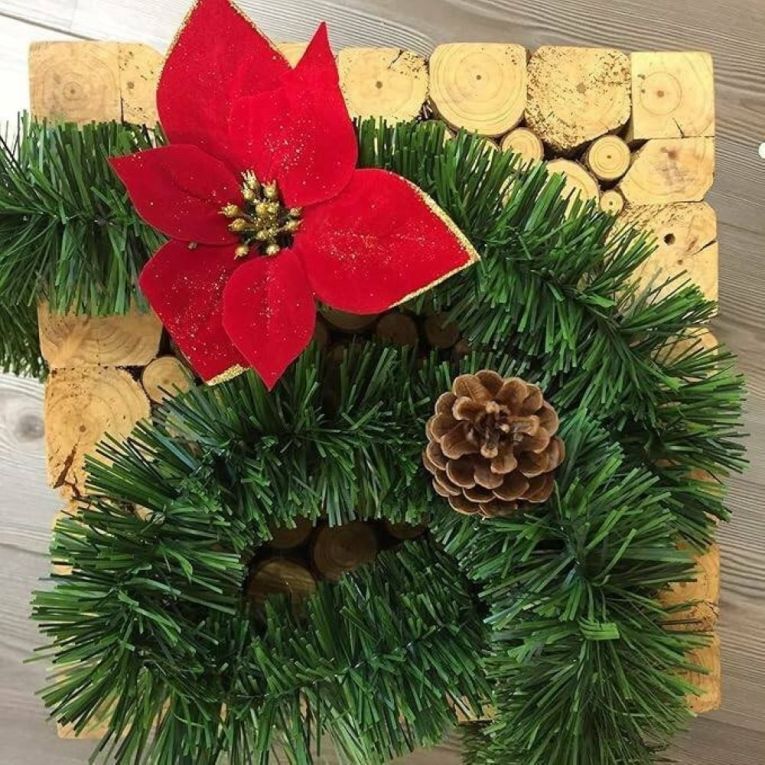 Decorazione da Natale Strisaili, 800x8 h8 cm, Verde e Rosso