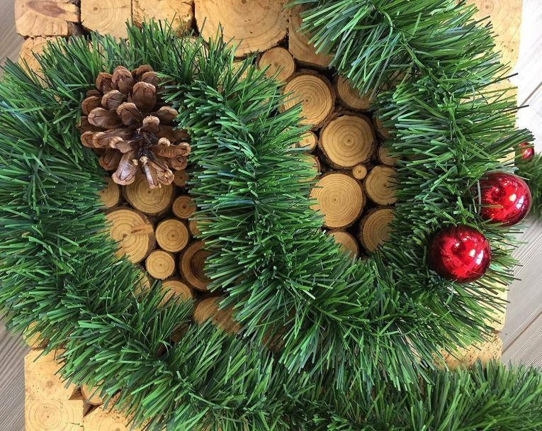 Decorazione da Natale Truschedu, 800x8 h8 cm, Verde e Rosso