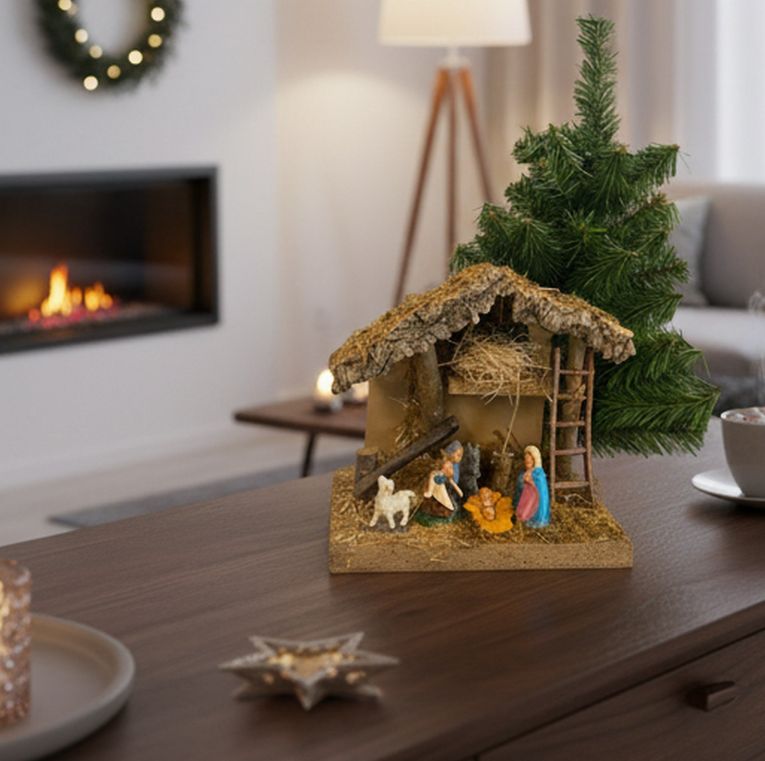 Decorazione da Natale Verde Marrone Colore Struttura Marrone, - Ciserano
