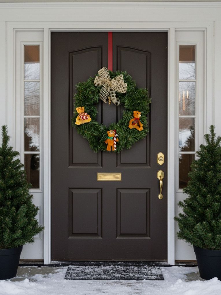 Decorazione da Natale Verde Marrone Colore Struttura Marrone, - Palasio