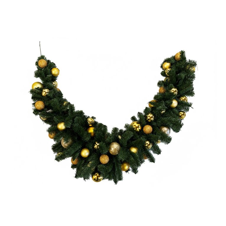 Decorazione da Natale Verde oro Colore Struttura oro, Made in Italy - Angitola