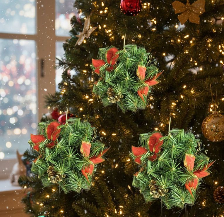 Decorazione da Natale Verde Rosso Colore Struttura Rosso, - Taino