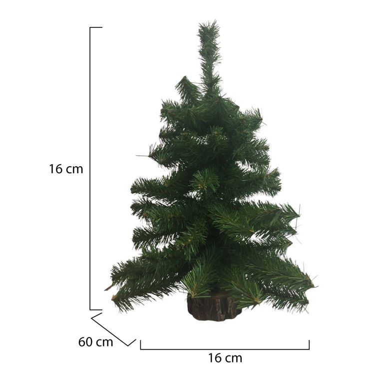 Decorazione da Natale Vizzini, 16x16 h60 cm, Verde e Marrone