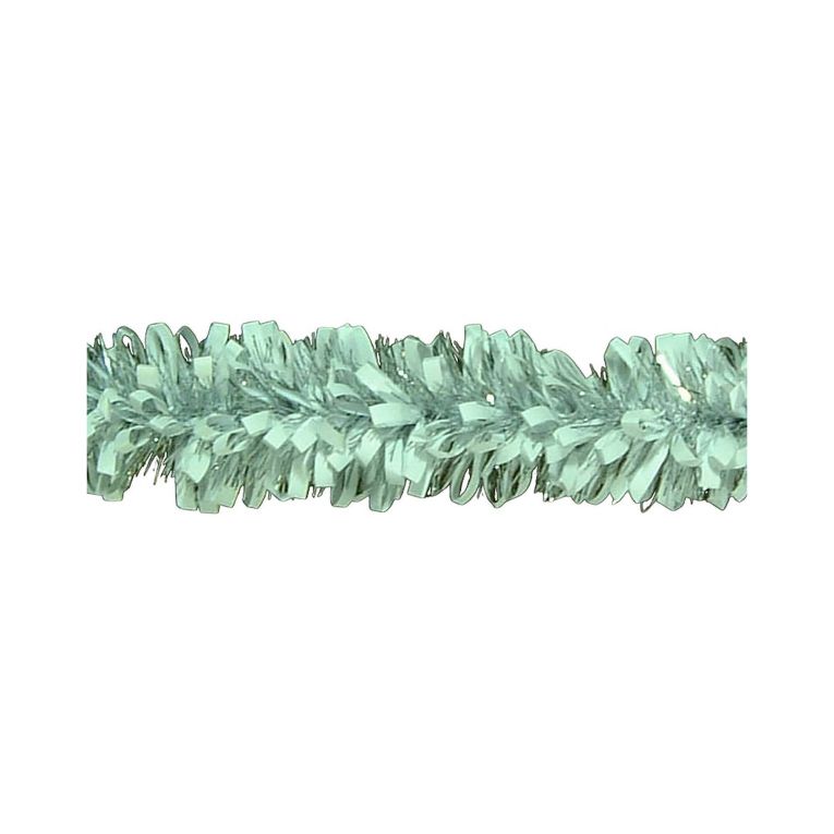 Decorazione da Natale Zinal, Addobbo natalizio, Ornamento da natale, Decorazione festiva, Made in Italy, 1000x8 h8 cm, Bianco e Argento