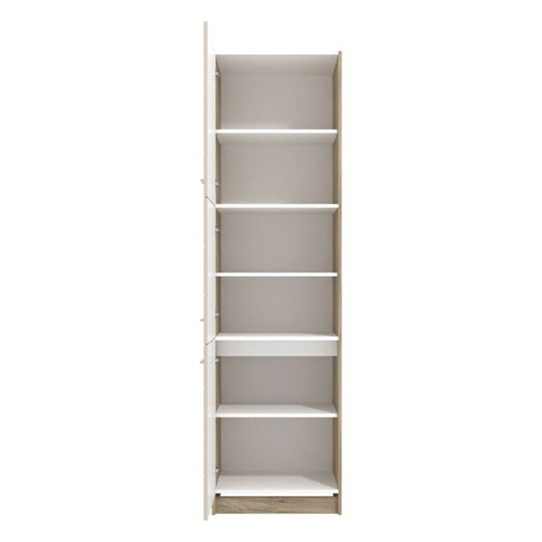 Dispensa da Cucina Beige Marrone Rovere Nodi 5 Ripiani 3 Ante 60x57.5x214.5h cm, 6 Vani - Volvera