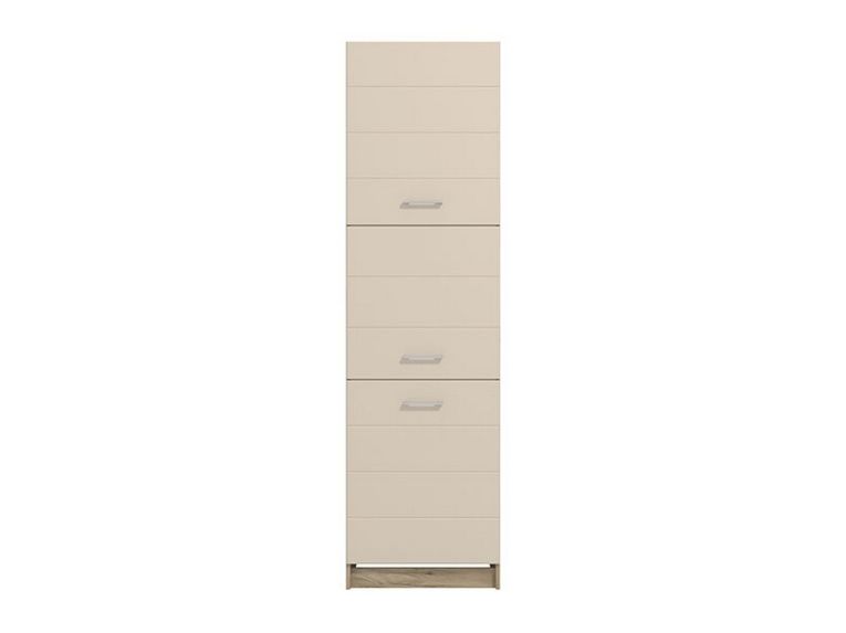 Dispensa da Cucina Beige Marrone Rovere Nodi 5 Ripiani 3 Ante 60x57.5x214.5h cm, 6 Vani - Volvera