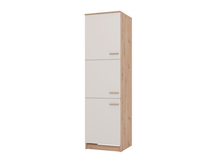 Dispensa da Cucina Beige Marrone Rovere Nodi 5 Ripiani 3 Ante 60x58.5x216h cm, 6 Vani - Saracena