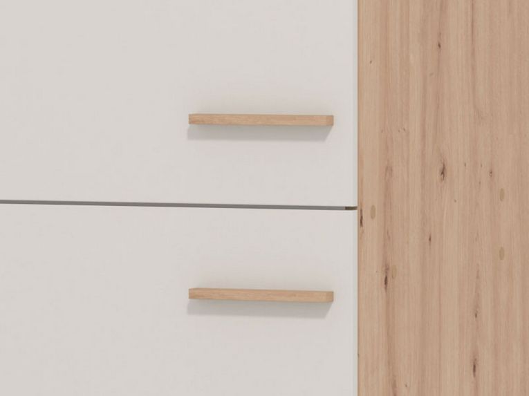 Dispensa da Cucina Beige Marrone Rovere Nodi 5 Ripiani 3 Ante 60x58.5x216h cm, 6 Vani - Saracena