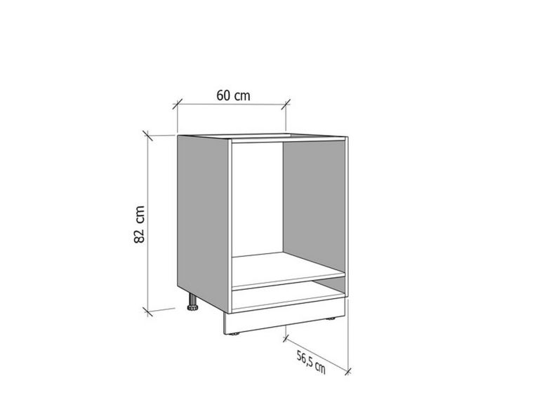 Dispensa da Cucina Beige Marrone Rovere Nodi un Cassetto 2 Ripiani 60x56.5x82h cm, un Vano - Saracena