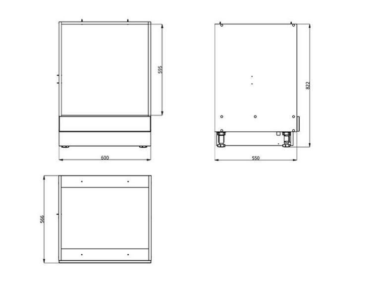 Dispensa da Cucina Beige Marrone Rovere Nodi un Cassetto 2 Ripiani 60x56.5x82h cm, un Vano - Saracena
