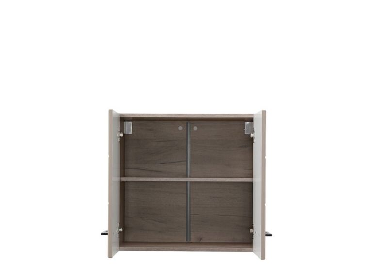 Dispensa da Cucina Beige Marrone Rovere Nodi un Ripiano 2 Ante 60x30x57h cm, 2 Vani - Volvera