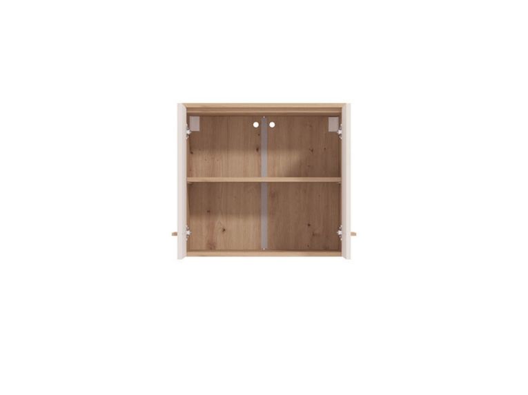 Dispensa da Cucina Beige Marrone Rovere Nodi un Ripiano 2 Ante 60x31x56h cm, 2 Vani - Saracena