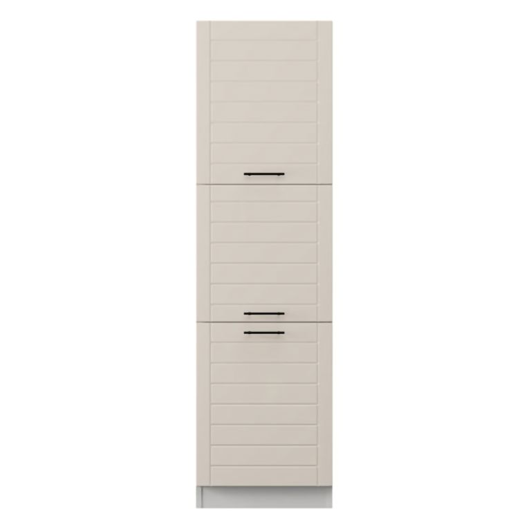 Dispensa da Cucina Bianco Crema Bianco 6 Ripiani Apertura Battente 60x58x214h cm, 3 Ante - Hallst