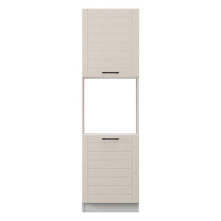 Dispensa da Cucina Bianco Crema Bianco 6 Ripiani Apertura Battente 60x58x214h cm, 3 Ante - Hallst