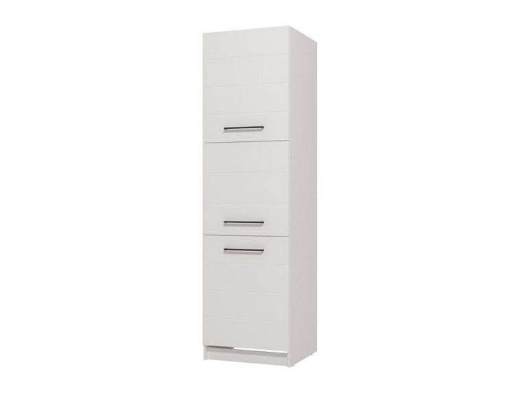 Dispensa da Cucina Bianco Nero 5 Ripiani 3 Ante 60x58x215h cm, Apertura Battente - Falmentaa