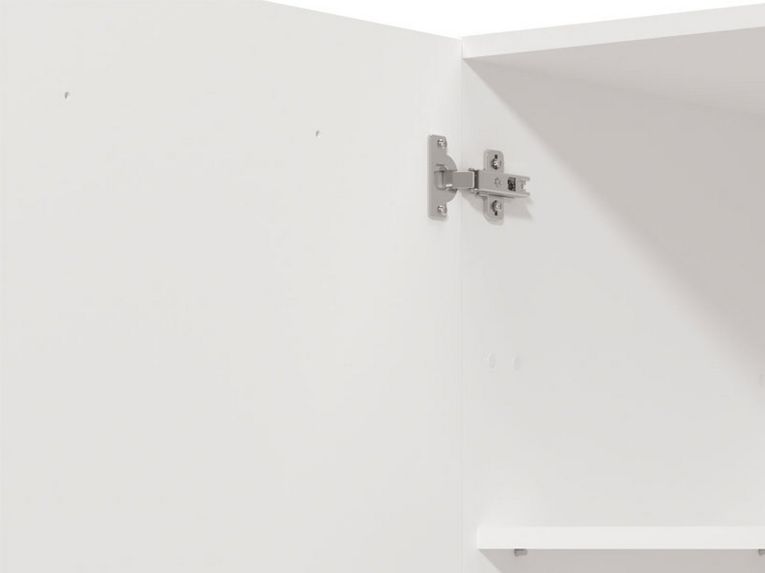 Dispensa da Cucina Bianco Nero 5 Ripiani 3 Ante 60x58x215h cm, Apertura Battente - Falmentaa