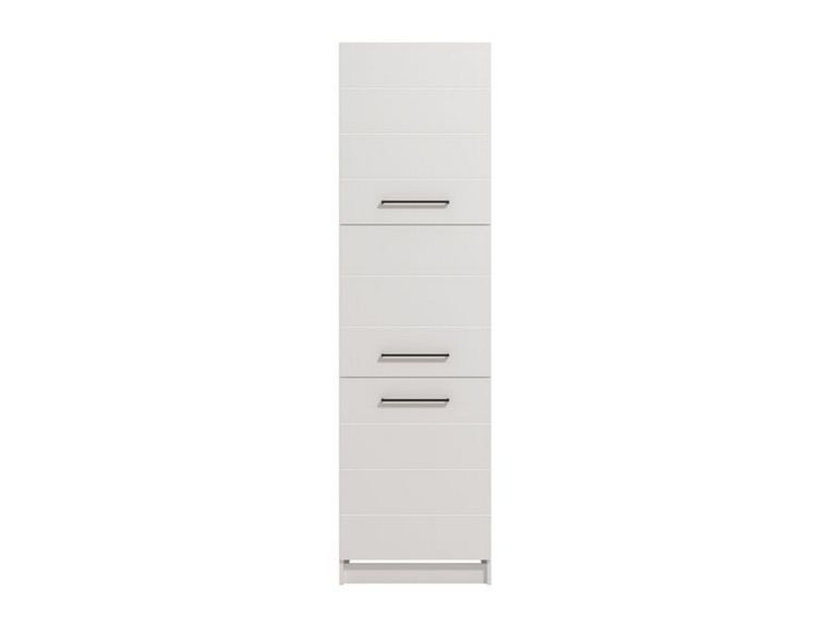 Dispensa da Cucina Bianco Nero 5 Ripiani 3 Ante 60x58x215h cm, Apertura Battente - Falmentaa