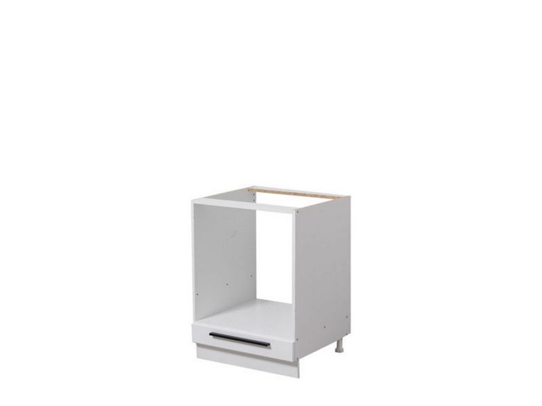 Dispensa da Cucina Bianco Nero un Cassetto un Ripiano 60x55x82h cm, Apertura Scorrevole - Palmiano