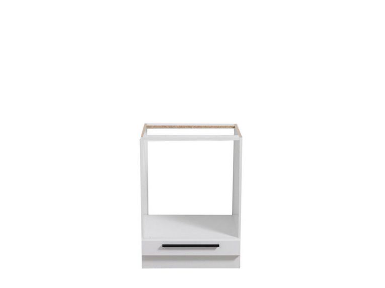 Dispensa da Cucina Bianco Nero un Cassetto un Ripiano 60x55x82h cm, Apertura Scorrevole - Palmiano
