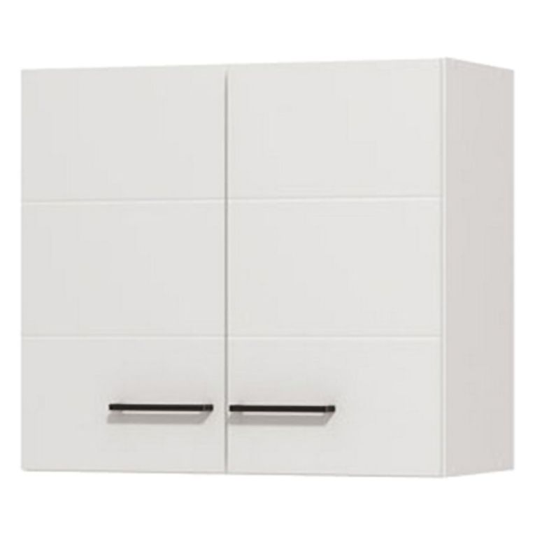 Dispensa da Cucina Bianco Nero un Ripiano 2 Ante 60x30x54h cm, Apertura Battente - Falmenta