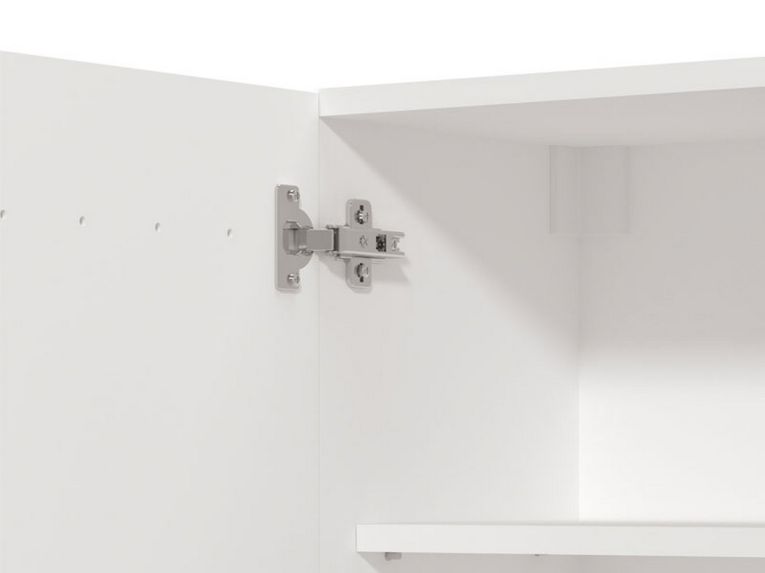 Dispensa da Cucina Bianco Nero un Ripiano 2 Ante 60x30x54h cm, Apertura Battente - Falmenta